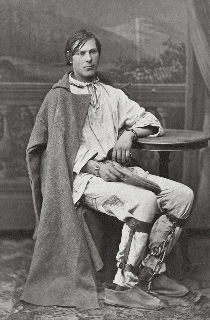 Ссыльный на этапе. Фото Генриха Кеппеля, 1879 г.